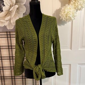 dressbarn Olive Green Women's Cardigan